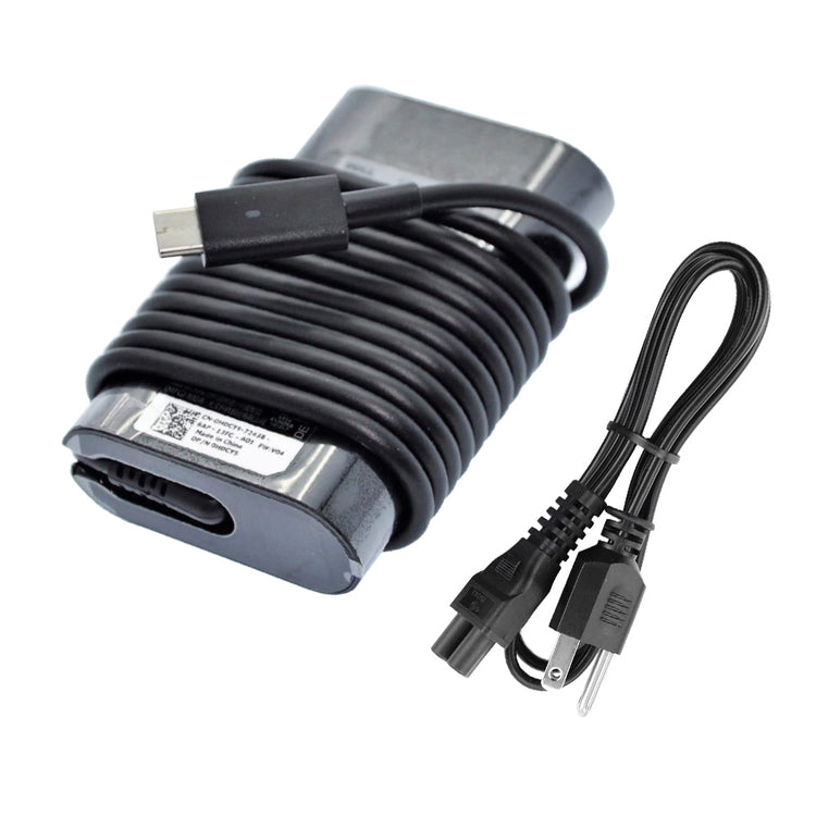 45W Dell J1V0K 492-BCOC USB-C Charger AC Adapter Power Supply + Cord